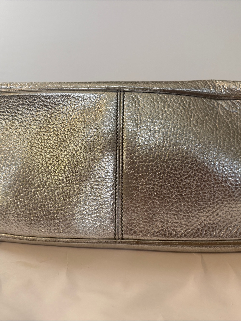 Celine Metallic Silver Pebbled Leather Boogie Tote - Picture 5 of 16